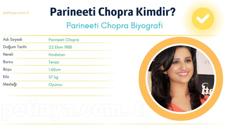 Parineeti Chopra boyu kaç cm, kaç yaşında, doğum tarihi, memleketi nereli, mesleği ne, eşi kim? Parineeti Chopra bilgileri petinya.com.tr'de